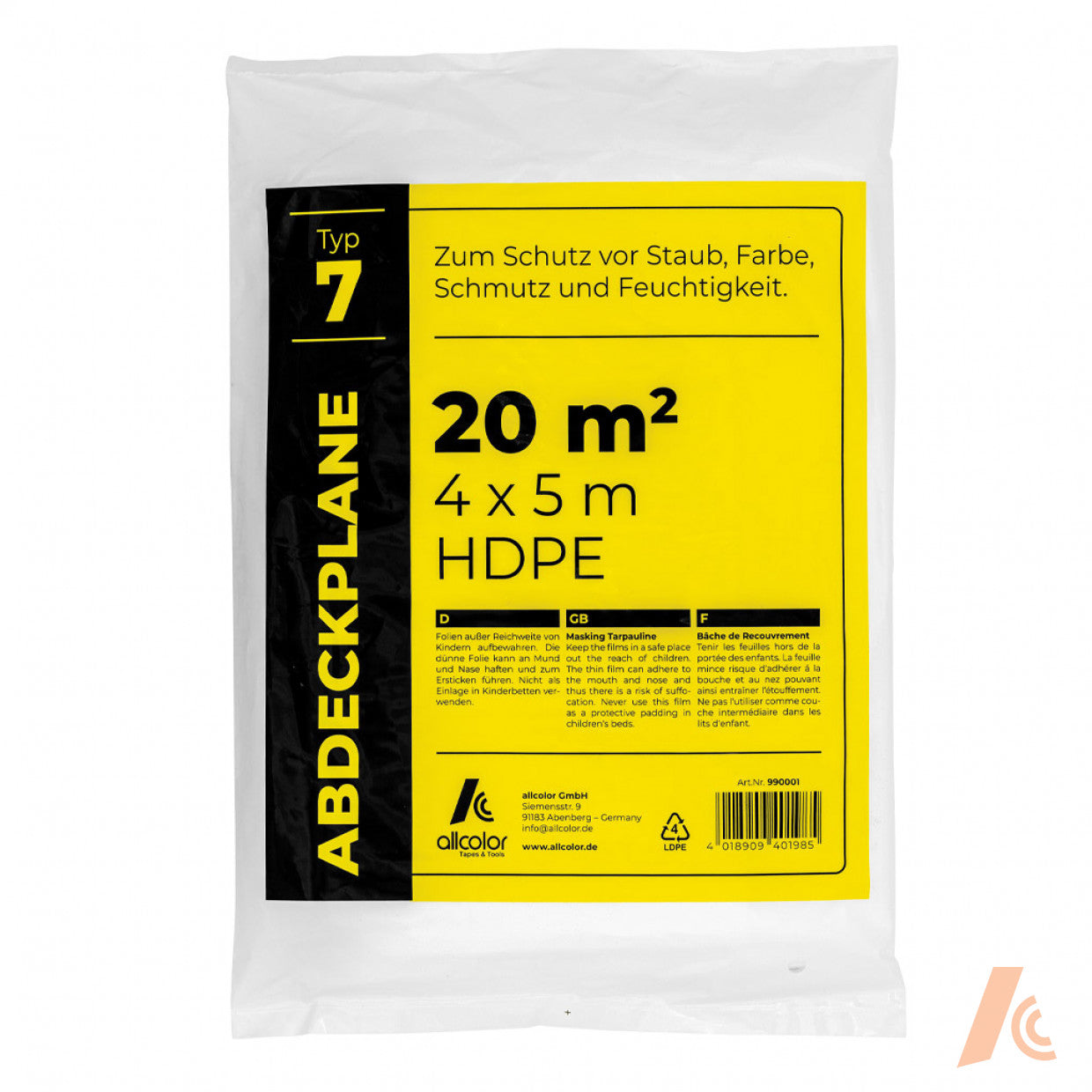 Maler-Abdeckplane LDPE