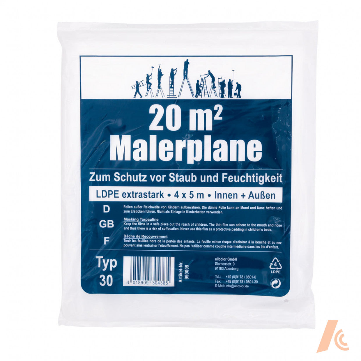 Maler-Abdeckplane LDPE