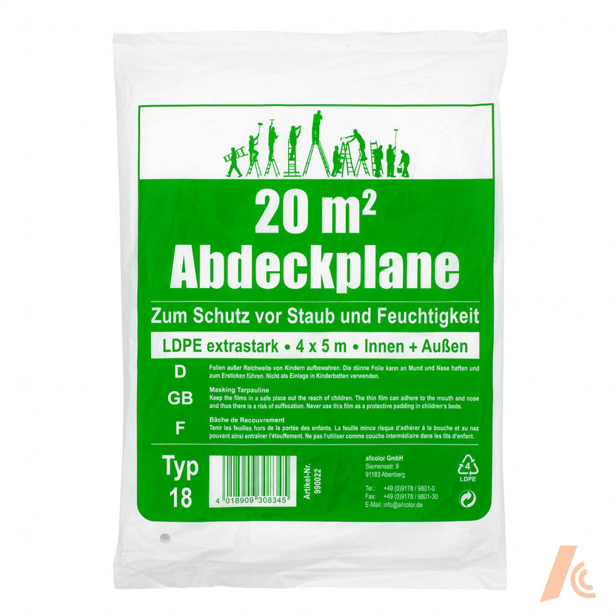 Maler-Abdeckplane LDPE